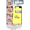 メゾンドユウゼンⅡ 3LDKの間取り