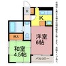 東マンションⅡ 2Kの間取り