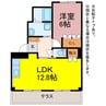 グランシャリオα 1LDKの間取り