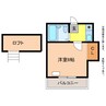 ガーデンコートAZUMADA 1Kの間取り