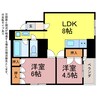 ユトリロ新川 2LDKの間取り