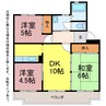 ハイツ仲六 3DKの間取り