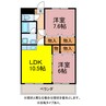 ウィンフィールド曙 2LDKの間取り