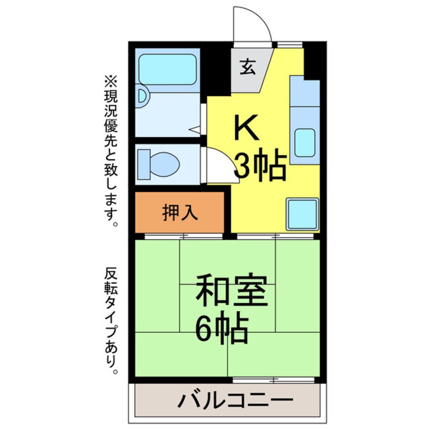 間取図 ＴＯＷＮＹ　ＡＫＥＢＯＮＯ