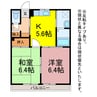サンホープ 2Kの間取り