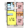 グランデージナギサ 2LDKの間取り