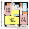 サンフィオーレ中郷 2LDKの間取り