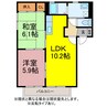 シャトーバリュージュ 2LDKの間取り