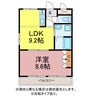 ふらわーハウス 1LDKの間取り