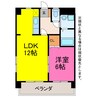 フォレスト 1LDKの間取り