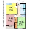 グリーンハイムなかじま 2DKの間取り