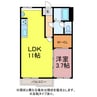 サンシャトー聖・香奈 1LDKの間取り