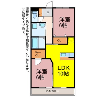 間取図 ブロードタウン神野A、B、D