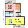 Ｃａｓａ　Ｂｉａｎｃｏ 1LDKの間取り