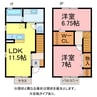 メゾハイネス 2LDKの間取り