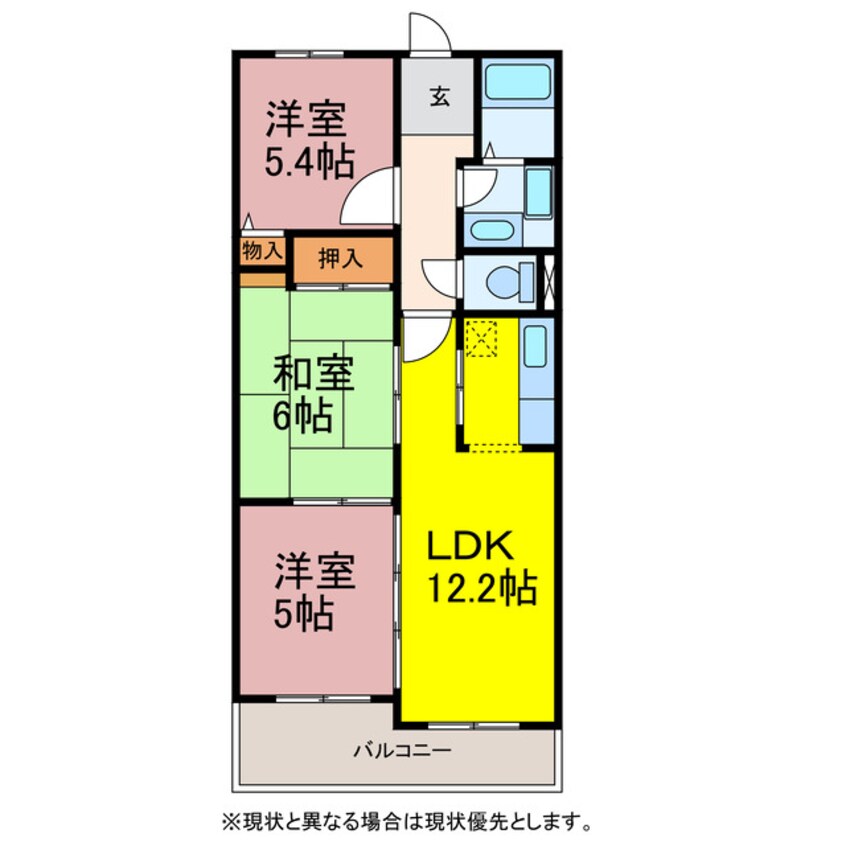 間取図 ダイアパレス羽根井