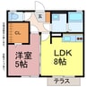 パルアヴェニュー 1LDKの間取り