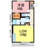 プレジール多米 1LDKの間取り