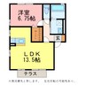 リビングタウン下地Ⅱ 1LDKの間取り