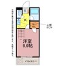 セザンヌ大岩 1Kの間取り