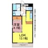 アネシス駅西 1LDKの間取り