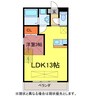 ルネス・サンヒルズ 1LDKの間取り