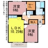 エクセルコート鷹丘A・B 2LDKの間取り