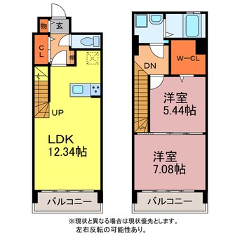 間取図 モードワン鴨田