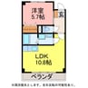 ライフパーク・ユニゾン 1LDKの間取り