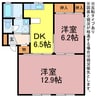ディアス御園 2DKの間取り