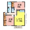 グリーンパーク北側 2LDKの間取り