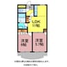 クレスト・雅 2LDKの間取り