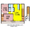 セントレアハイツナカムラ 2LDKの間取り