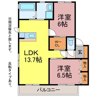間取図 シャーメゾン東田中郷