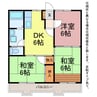 エバーグリーン中山Ａ・Ｂ 3DKの間取り