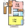 バイオ21　15-1 1LDKの間取り