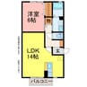 ウィルモア宮下 1LDKの間取り