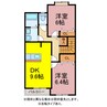 フロンティア栄 2DKの間取り