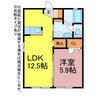 ガーデンパレス神野 1LDKの間取り