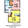 パークアヴェニュー 1LDKの間取り