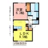 パークアヴェニュー 1LDKの間取り