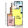 カタラーナ 1LDKの間取り