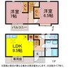 Ｒａｐｐｏｒｔ神田 2LDKの間取り