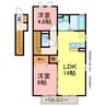 パティオ飯村 2LDKの間取り
