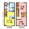 ソフィア　Ｂ棟 2LDKの間取り