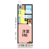 ハミング南牛川 1Kの間取り