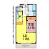 プログレスステージ２ 1LDKの間取り