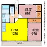 グリーンロード草間 2LDKの間取り