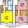 オリオン浅野 2LDKの間取り