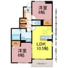 ブリーゼ21 2LDKの間取り